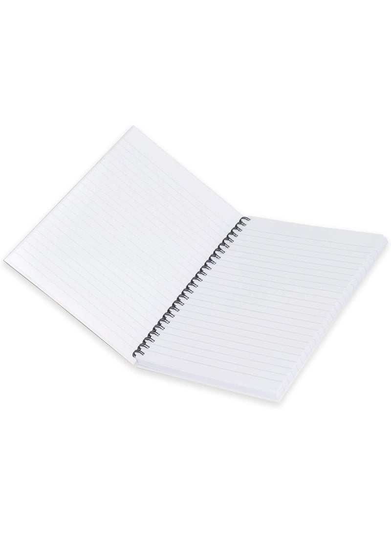 FIS Spiral Hard Cover Notebook, A5 Size(14.8x21cm), Single Line Ruling, 100 Sheets Pack of 5 Pieces-FSNBSA51904 - Image 3